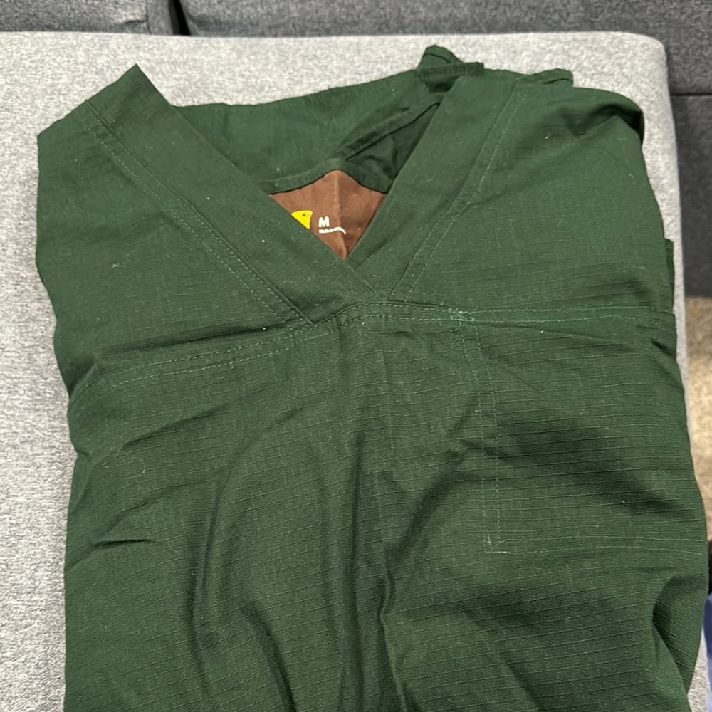 Dark Green Scrub Top